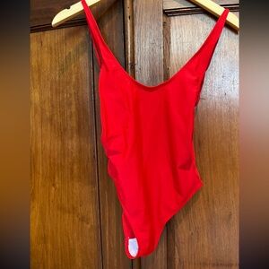 Red One Piece Swimsuit